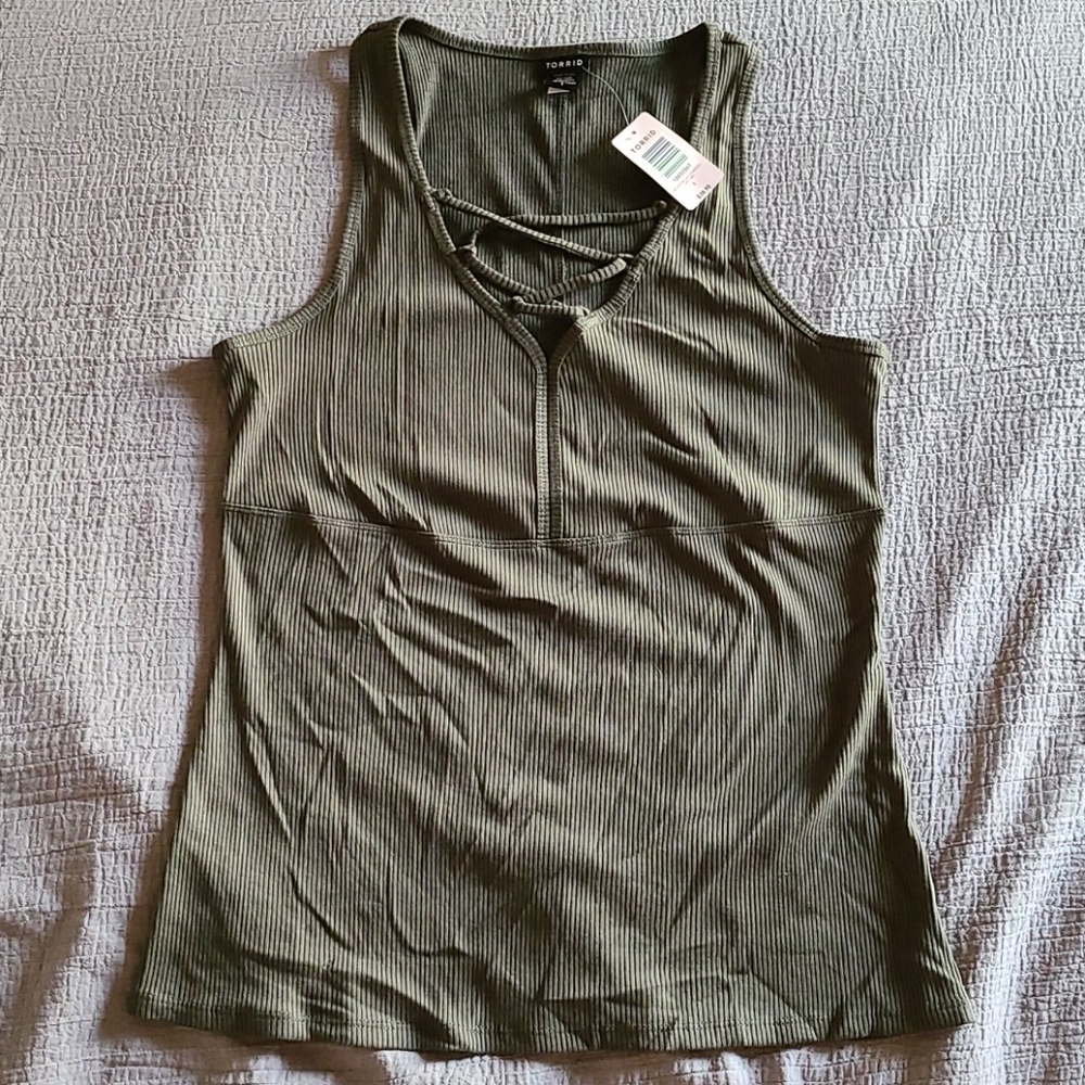 Torrid Ribbed Babydoll Tank